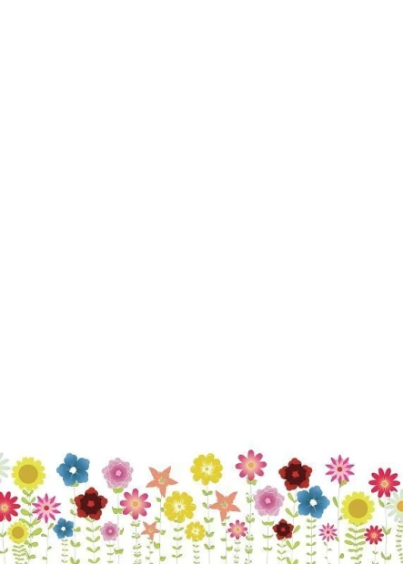 Dry-erase board 130 flowers - Graphic design featuring various colorful flowers.