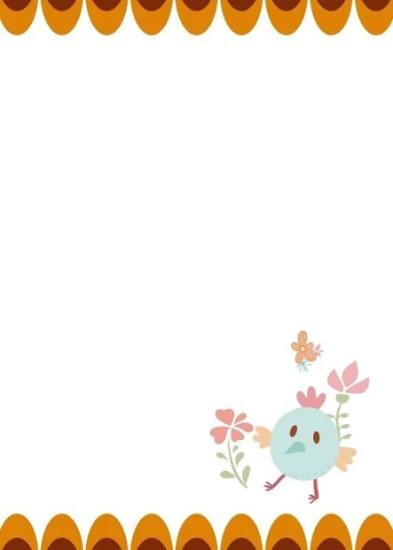 Whiteboard 131 Chicken - Graphic design featuring colorful elements: chicken and flowers on a white background.