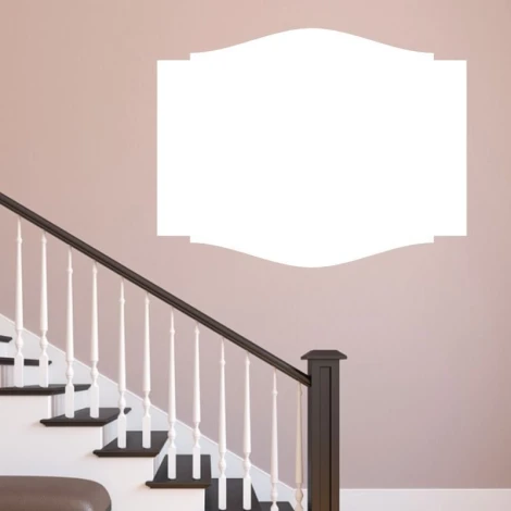 Dry-erase board 124 - Corridor arrangement. Light-colored walls, dark wood stairs.