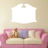 Dry-erase board 125 - Decor in a child\'s room. Light-colored walls, pink sofa with cushions.