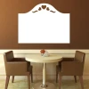 Heart-shaped whiteboard 126 - Dining room setup with dark brown walls and light furniture.