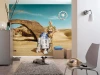 Star Wars robot wallpaper 8-484 - Styled in a modern living room with light-colored walls and a minimalist design.