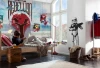 Star Wars wallpaper 8-485 - Designed for a youth room with light-colored walls and wooden furniture.