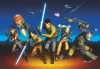 Star Wars Rebels Run 8-486 wallpaper - Graphic design featuring animated characters in dynamic poses with lightsabers.