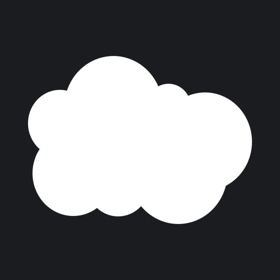 Cloud-shaped white dry-erase board 154 with a smooth surface and graphic design.