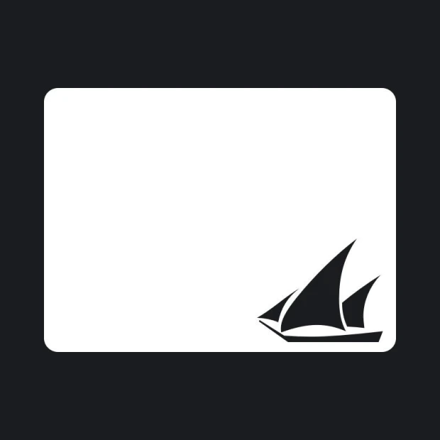 Yacht dry-erase board 134 - Graphic design featuring a yacht with three sails on a white background.
