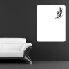 Moon dry-erase board 151 - Styled in a modern living room with gray walls and white furniture.