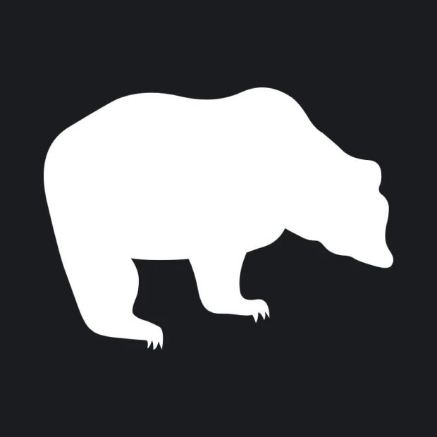 White bear silhouette graphic on a dry-erase board, design 138.