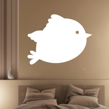 Dry-erase board bird 158 - Bedroom decor with light-colored walls and beige furniture.