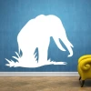 Dry-erase board elephant 139 - Styled in a room with a blue wall and a yellow sofa in the corner.