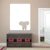 Dry-erase board elephant 141 - Decorated in a child\'s room with light-colored walls and dark furniture.