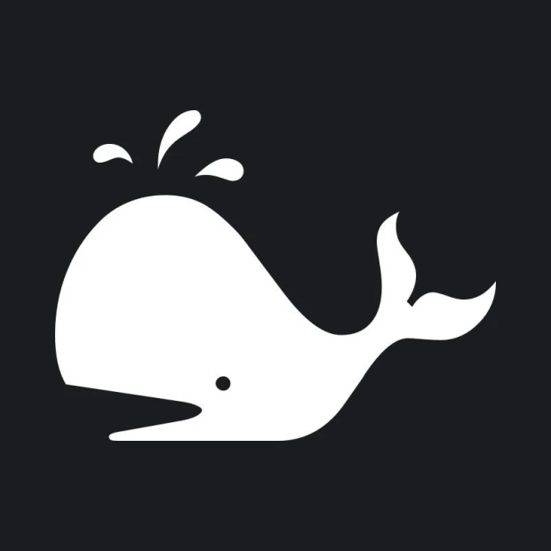 Whale dry-erase board 137 - Features a graphic of a white whale with a wave of water.