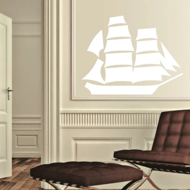 Sailboat whiteboard 133 - Room setup with light walls, wooden floor, and modern furniture.