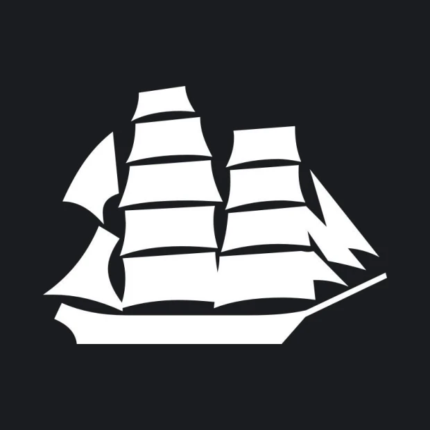 Sailboat dry-erase board 133 - Graphic design featuring a three-masted sailboat with sails unfurled.