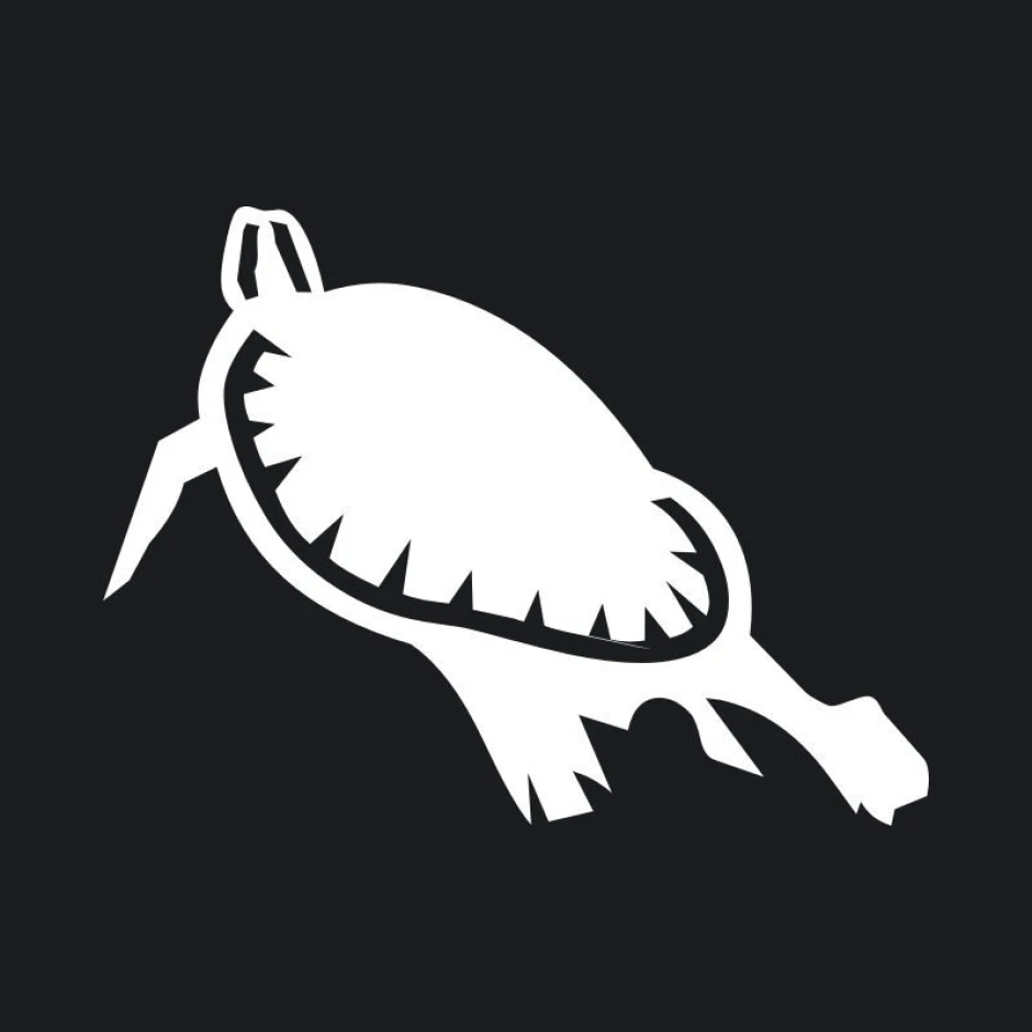 Sea turtle dry-erase board 136 - Graphic design with a turtle shape and clear shell details.