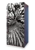 Refrigerator wrap sticker tree P11 - Graphic design featuring wood texture with visible knots and branches.
