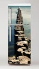 Fridge wrap sticker wave barrier P61 - Graphic design featuring wooden logs in water leading towards.