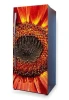 Fridge wrap sticker with a sunflower design in vibrant colors, featuring a large, detailed flower.