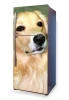 Fridge wrap sticker dog P22 - Graphic design featuring a dog with long, light fur and vivid details.