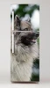 Fridge wrap sticker Keeshond P49 - Graphic design featuring a side profile of a Keeshond dog.