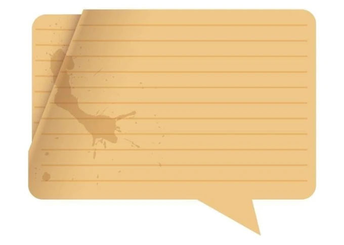 Dry-erase board 143 paper speech bubble - Graphic design with lines and a splash background.