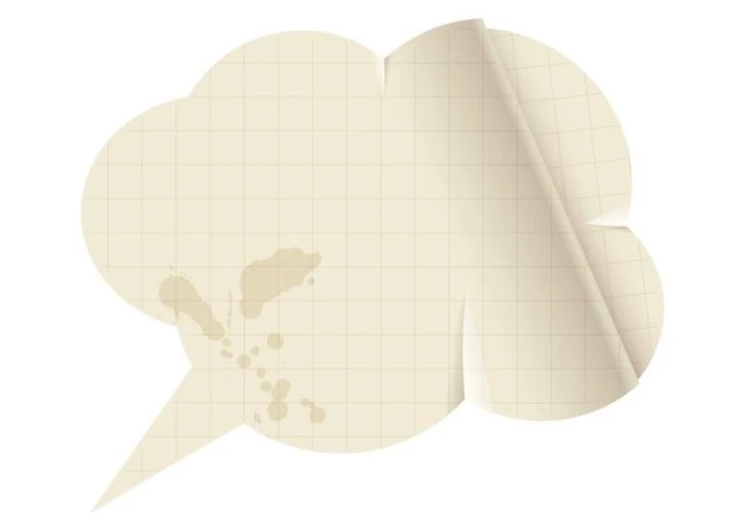 Dry-erase board 146 with paper speech bubble design. Cloud shape featuring a subtle checkered pattern.