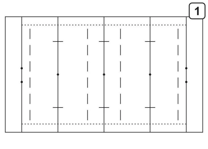 Tactical dry-erase coaching board 183 rugby - Simple graphic design featuring a rugby field with lines.