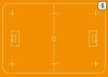 Tactical dry-erase board for unihockey 184 - Features an orange graphic of the playing field.