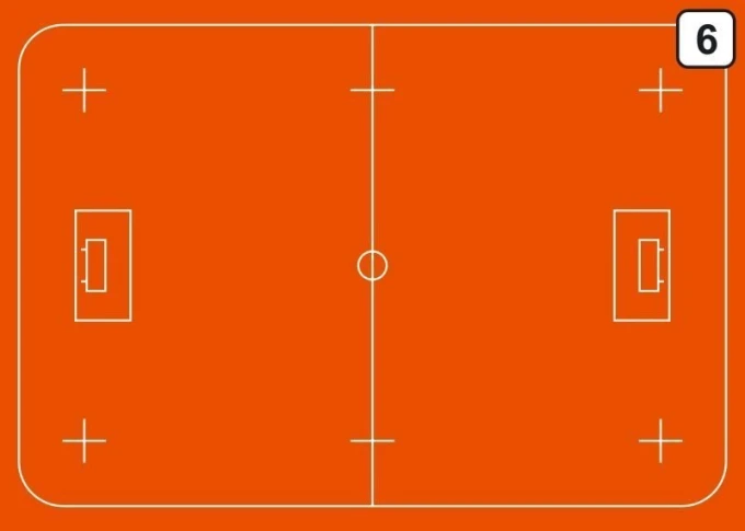 Tactical dry-erase board for unihockey 184 - Features a graphic of a unihockey field with lines.