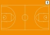 Dry-erase tactical coach board 188 basketball - Graphic design featuring a basketball court.
