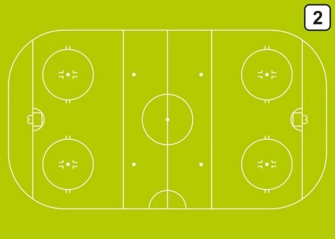 Tactical dry-erase coaching board 186 for hockey - Graphic design shows a hockey field layout.