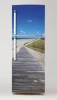 Beach path fridge wrap sticker P472 - Graphic design featuring a wooden path leading through the scenery.