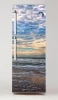 Refrigerator wrap sticker P482 - Graphic design featuring waves, a kitesurfer, and clouds in the background.