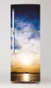 Fridge wrap sticker sunset over the sea P492 - Graphic design featuring a sunset over water.