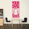 Sticker 03X 01 your swag sucks 1913 - Office setup with light-colored walls and wooden furniture.