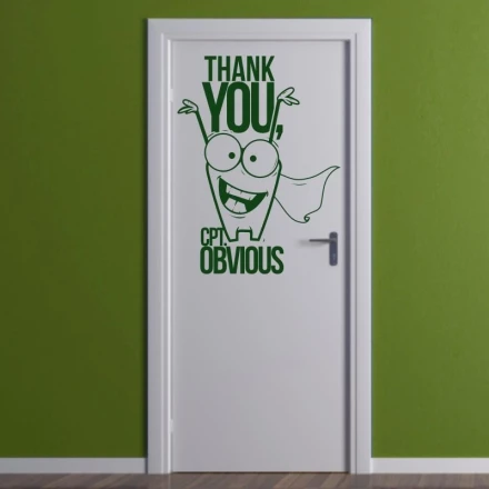 Sticker 03X 08 Thank You Cpt Obvious 1914