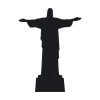 Sticker 03X 11 Christ from Rio 1898 - Graphic design. Figure of Christ with outstretched arms on a white background.