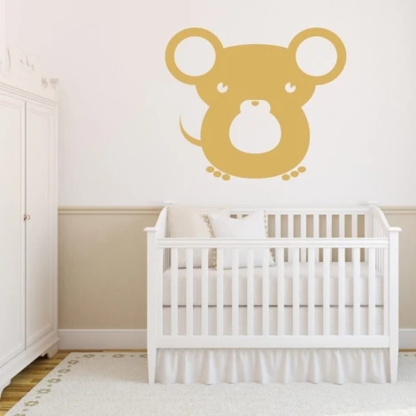 Sticker 03X 13 mouse 1929 - Decor in a child\'s room. Light-colored walls and white furniture.