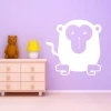 Sticker 03X 16 monkey 1928 - Decor in a children\'s room. Purple walls, light-colored furniture.
