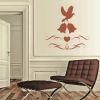 Sticker 03X 22 dove, bells, heart 1902 - Decor in a room with light walls and modern furniture.