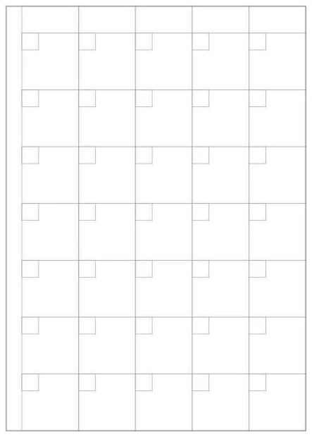 Magnetic dry-erase board lean planner grid 004 - Graphic design with a rectangle pattern at regular intervals.