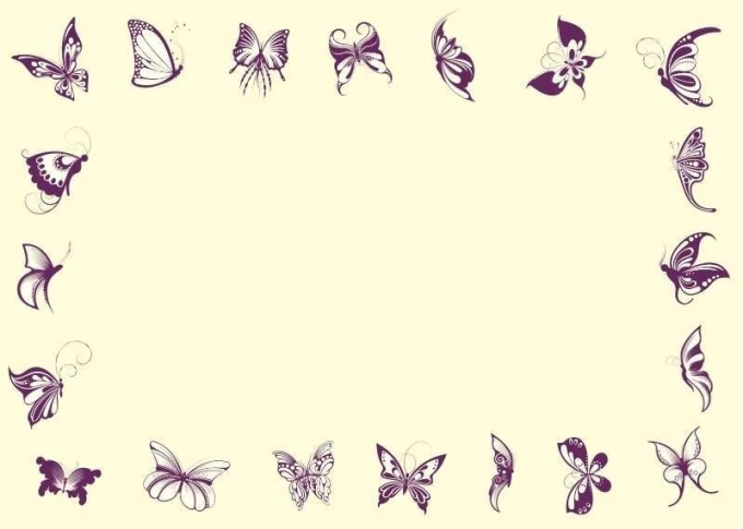 Magnetic dry-erase board for kids featuring butterflies in various shapes and details on a light background.