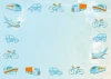 Magnetic dry-erase board for kids featuring various vehicles on a blue background.
