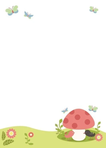 Magnetic dry-erase board for kids, mushroom design with a large red mushroom on a white background.