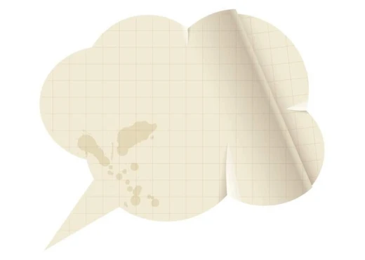 Magnetic whiteboard with paper speech bubble design. Cloud shape with rounded edges.