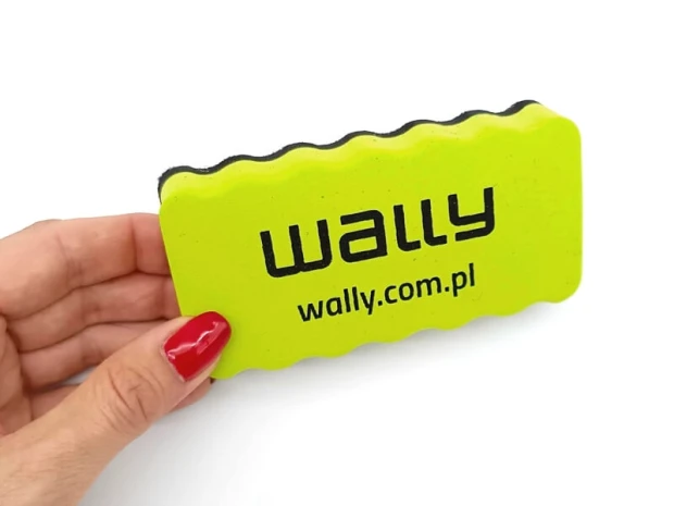 Toma 266 dry-erase marker set with sponge - Graphic design. Sponge has a rectangular shape with a wavy edge.