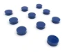 Round magnets 34x12.5mm, 10pcs in various colors - graphic design, displayed on a white background.
