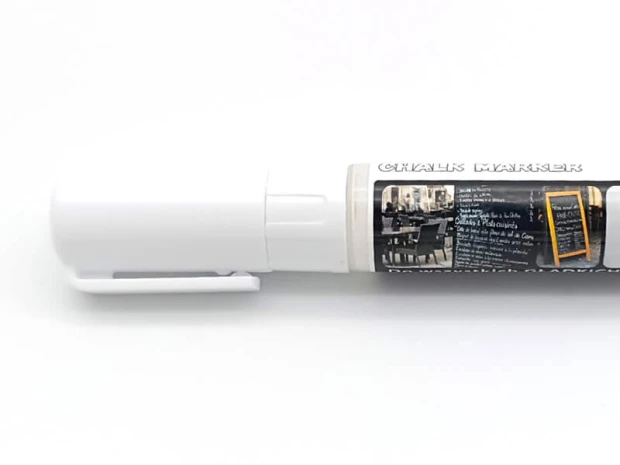 Toma TO291 chalk marker - 8x5mm - Graphic design. Marker with label and clip on a white background.