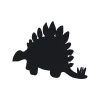 Chalk sticker dinosaur 190 - Graphic design featuring a silhouette of a spiky-backed dinosaur.