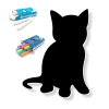 Chalkboard cat 193 - Graphic design featuring a black cat silhouette with clear outlines.